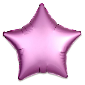 Folieballon ster satin flamingo (43cm)